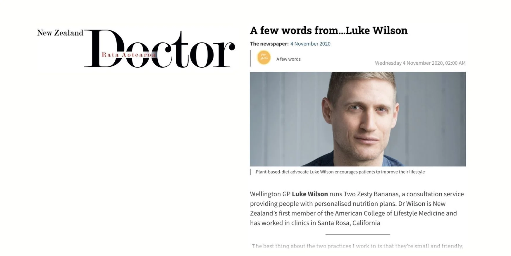 New Zealand Doctor, November 2020