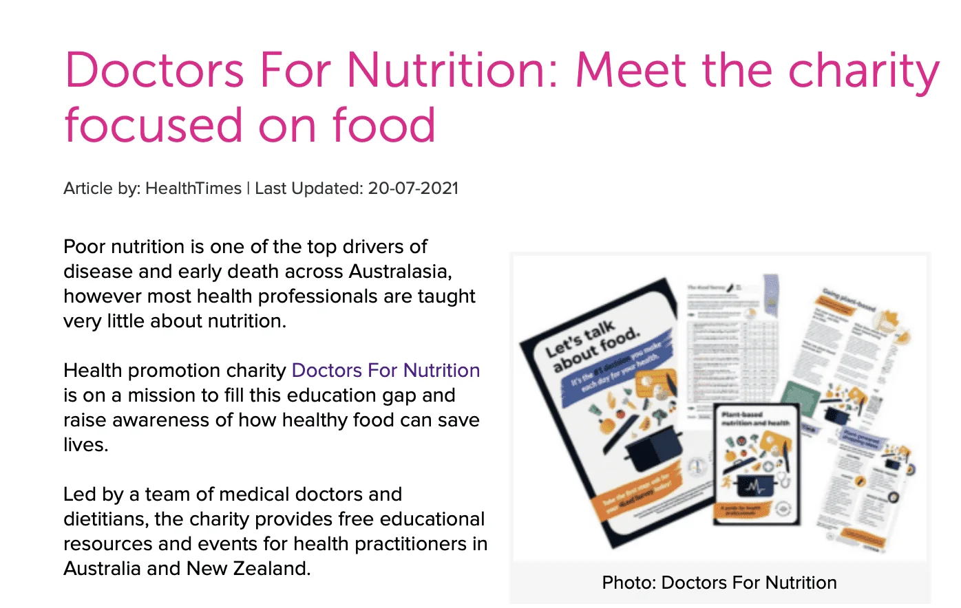 HealthTimes, July 2021