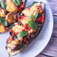 Eggplant pizza Just Eat Plants