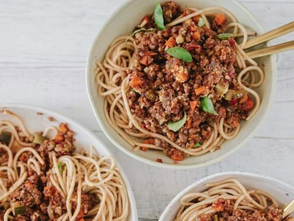 Lentil Spaghetti Bolognese
